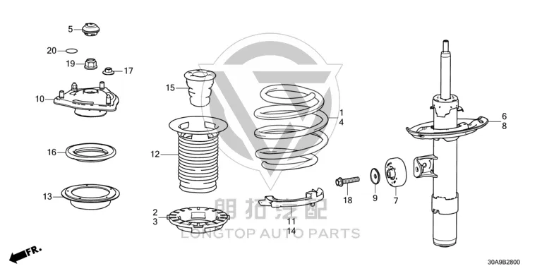Front Shock Absorber Rubber 51670-TVE-H01 51670TVEH01 for Honda