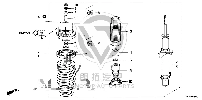 Front Shock Absorber Rubber 51631-SV7-004 51631SV7004 for Honda