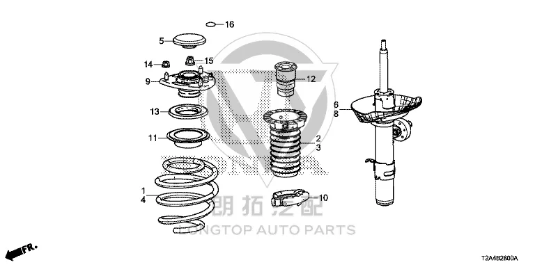 Front Shock Absorber Bearing (Right) 51726-T3VA0 51726T3VA01 for Honda