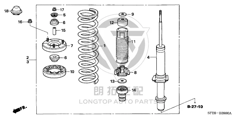 Rear Shock Absorber Buffer Block 51722-SFE-003 51722SFE003 for Honda