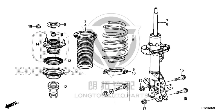 Front Shock Absorber Rubber 51920-TR0-A01 51920TR0A01 for Honda