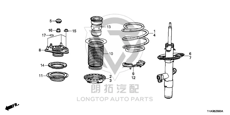 Front Shock Absorber Bearing (Right) 51726-TRTA0 51726TRTA0 for Honda