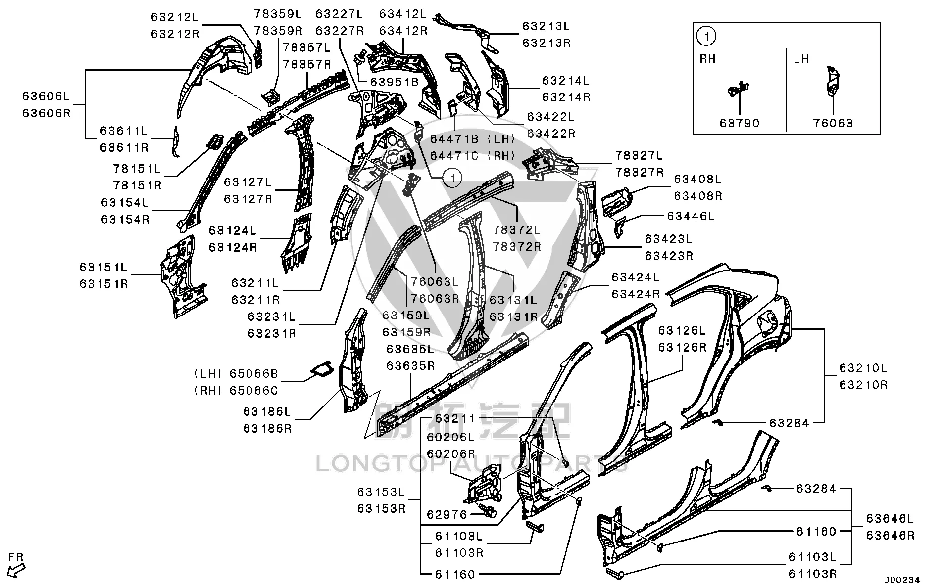 Small bracket 7272A-218 7272A218 for Mitsubishi GK1W