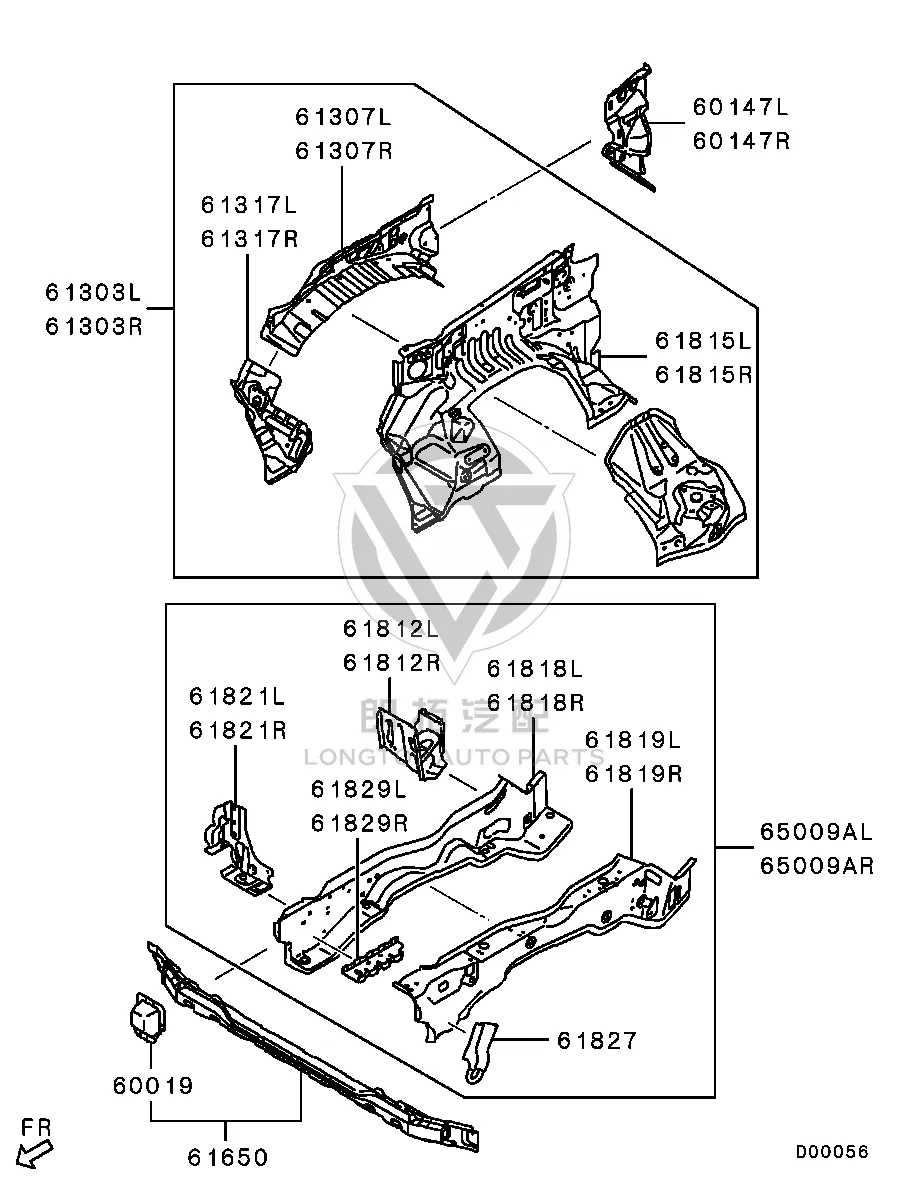 Front Engine Crossmember 5256B-817 5256B817 for Mitsubishi V87W