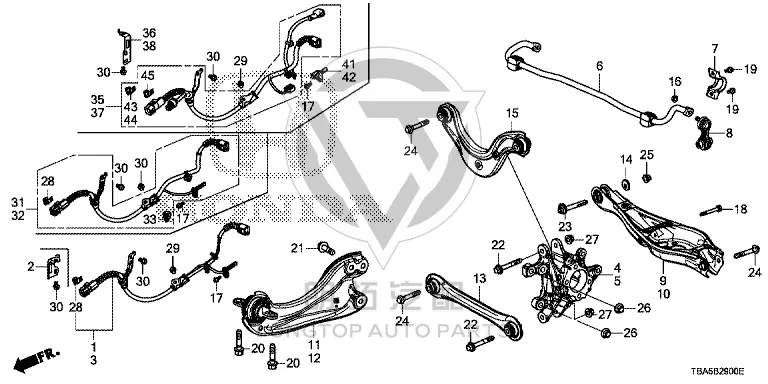 Rear Upper Control Arm (Right) 52510-TEAT0 52510TEAT0 for Honda