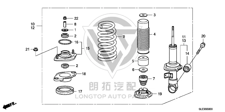 Rear Shock Absorber Core Right 52611-SLG-003 52611SLG003 for Honda