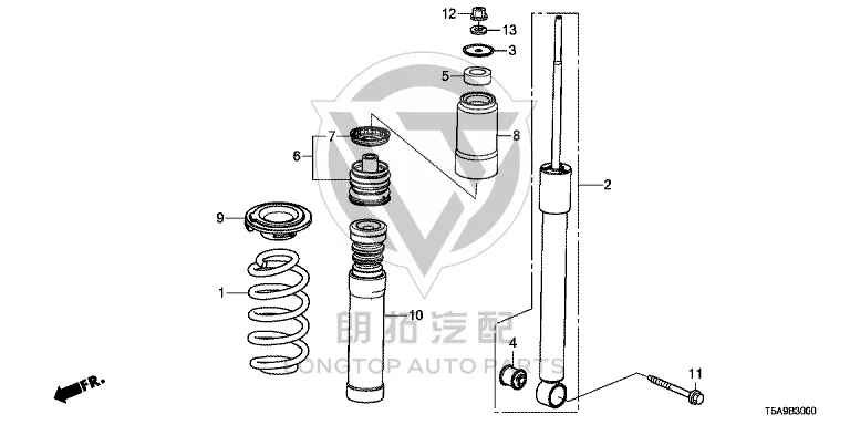 Rear Shock Absorber Core 52611-T5GH0 52611T5GH0 for Honda