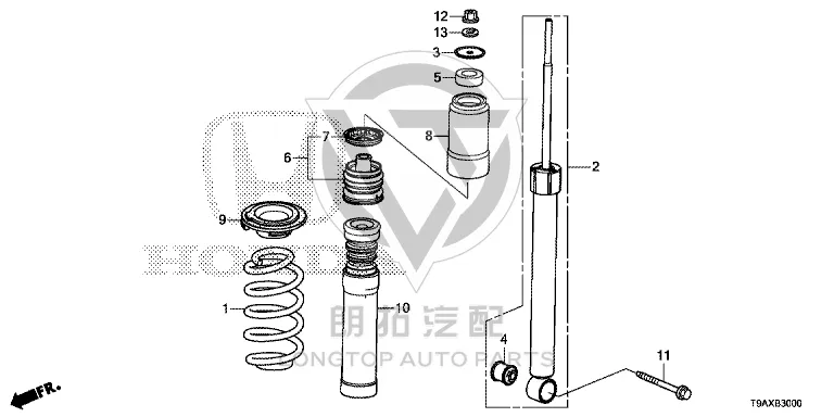 Rear Shock Absorber Buffer Block 52722-T5A-J02 52722T5AJ02 for Honda