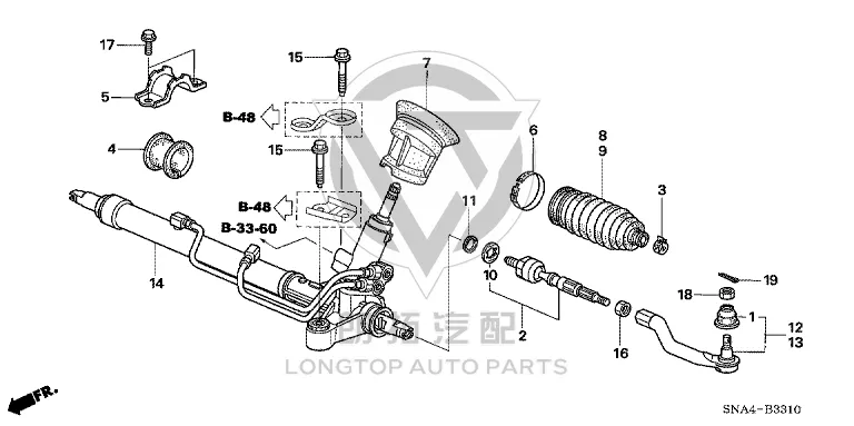 Steering Gear 53601-SNA-A51 53601SNAA51 for Honda
