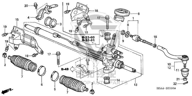 Steering Gear 53601-SDA-A04 53601SDAA04 for Honda Accord