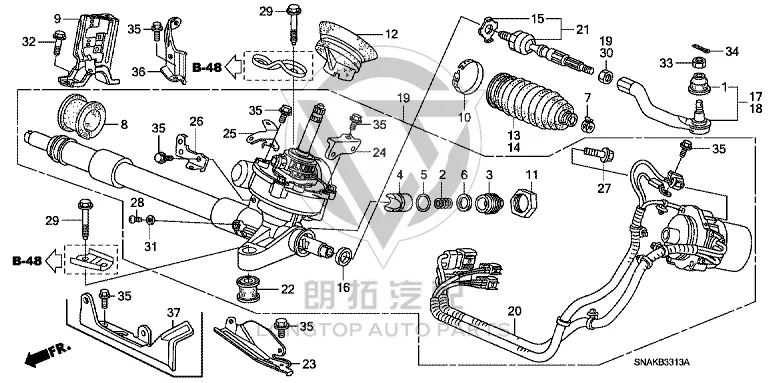 Steering Outboard Ball Head (Left) 53560-SNA-A02 53560SNAA02 for Honda Siming