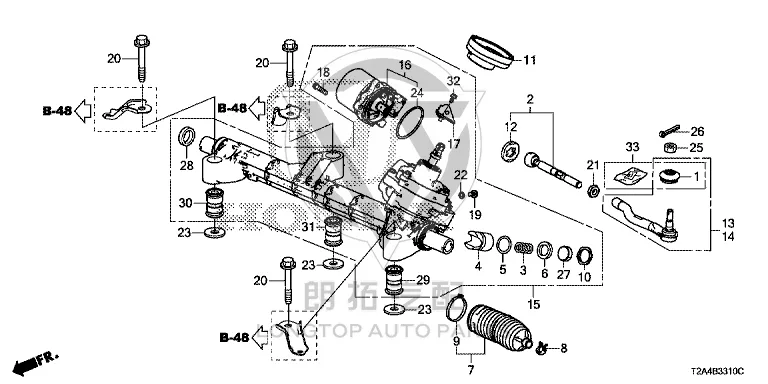 Steering Outboard Ball Head (Right) 53540-T2AA0 53540T2AA01 for Honda