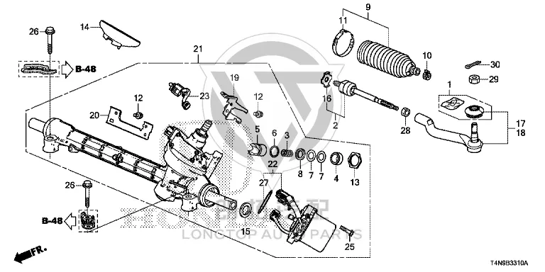 Steering Gear 53601-T4N-H01 53601T4NH01 for Honda