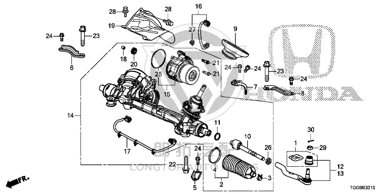 Steering Outboard Ball Head (Left) 53560-TETH01 53560TETH01 for Honda