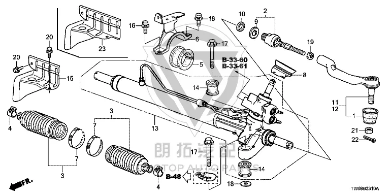 Steering Gear 53601-TZ8H01 53601TZ8H01 for Honda
