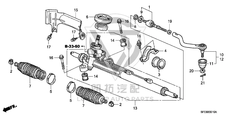 Steering Outboard Ball Head (Left) 53560-SFE-003 53560SFE003 for Honda 2004