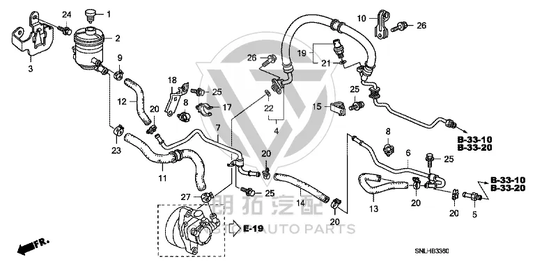 Steering Gear Oil Inlet Pipe 53713-SNVP03 53713SNVP03 for Honda