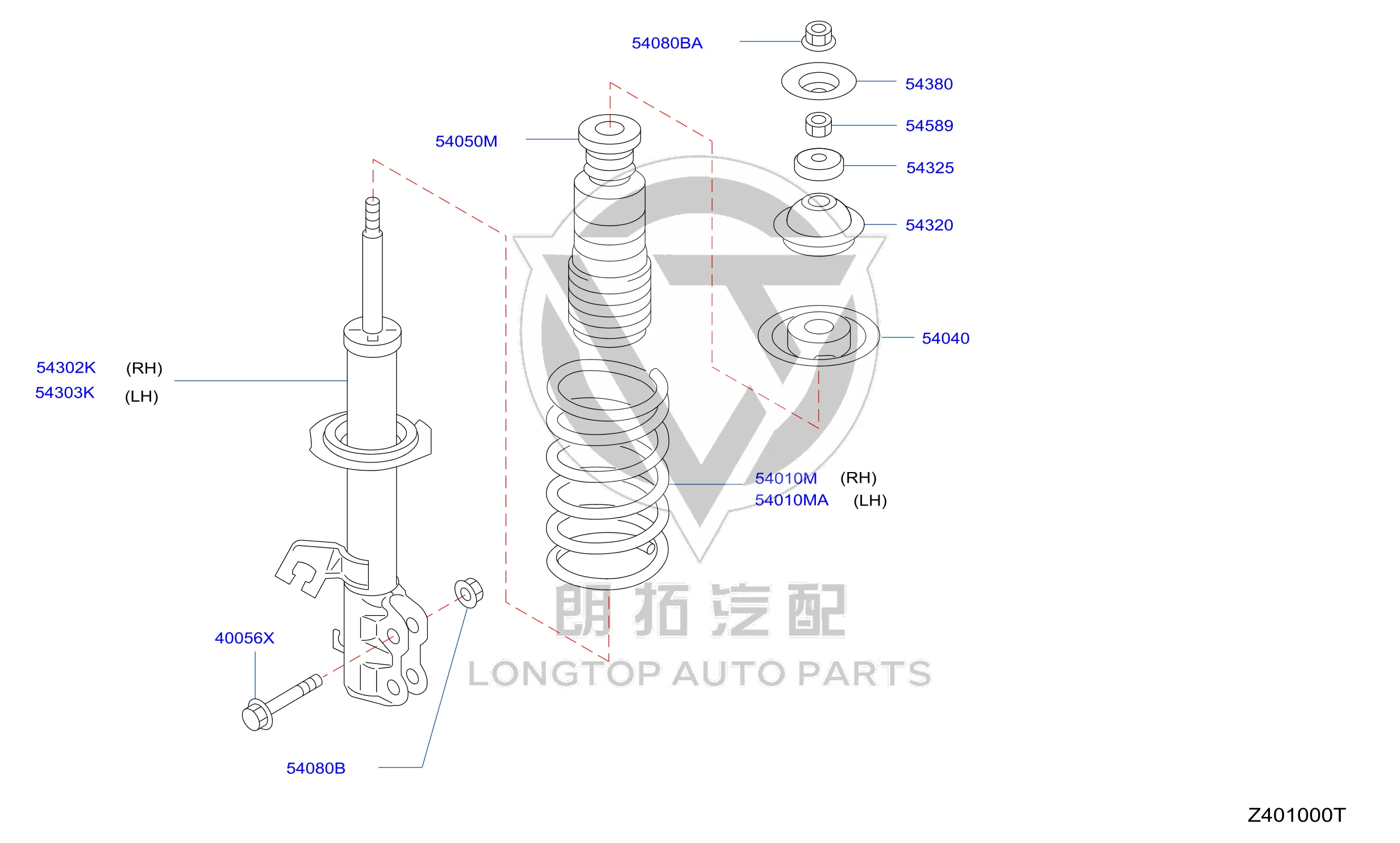 Front Shock Absorber Rubber 54320-1HM0A 543201HM0A for Nissan