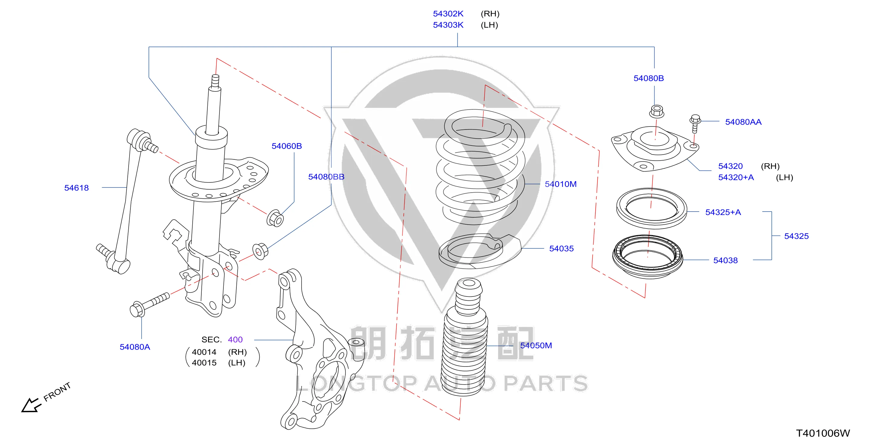 Front Shock Absorber Rubber Left 54321-1KA0B 543211KA0B for Venucia