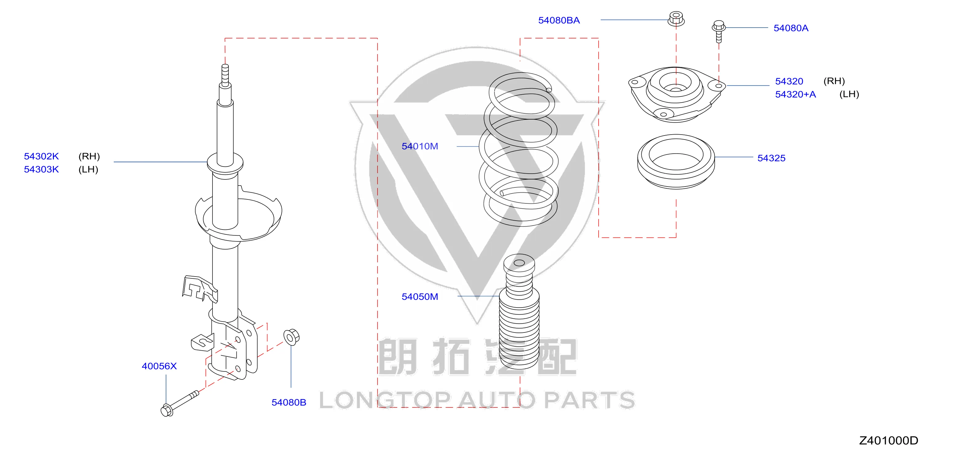 Front Shock Absorber Bearing 54325-ED00A 54325ED00A for Nissan