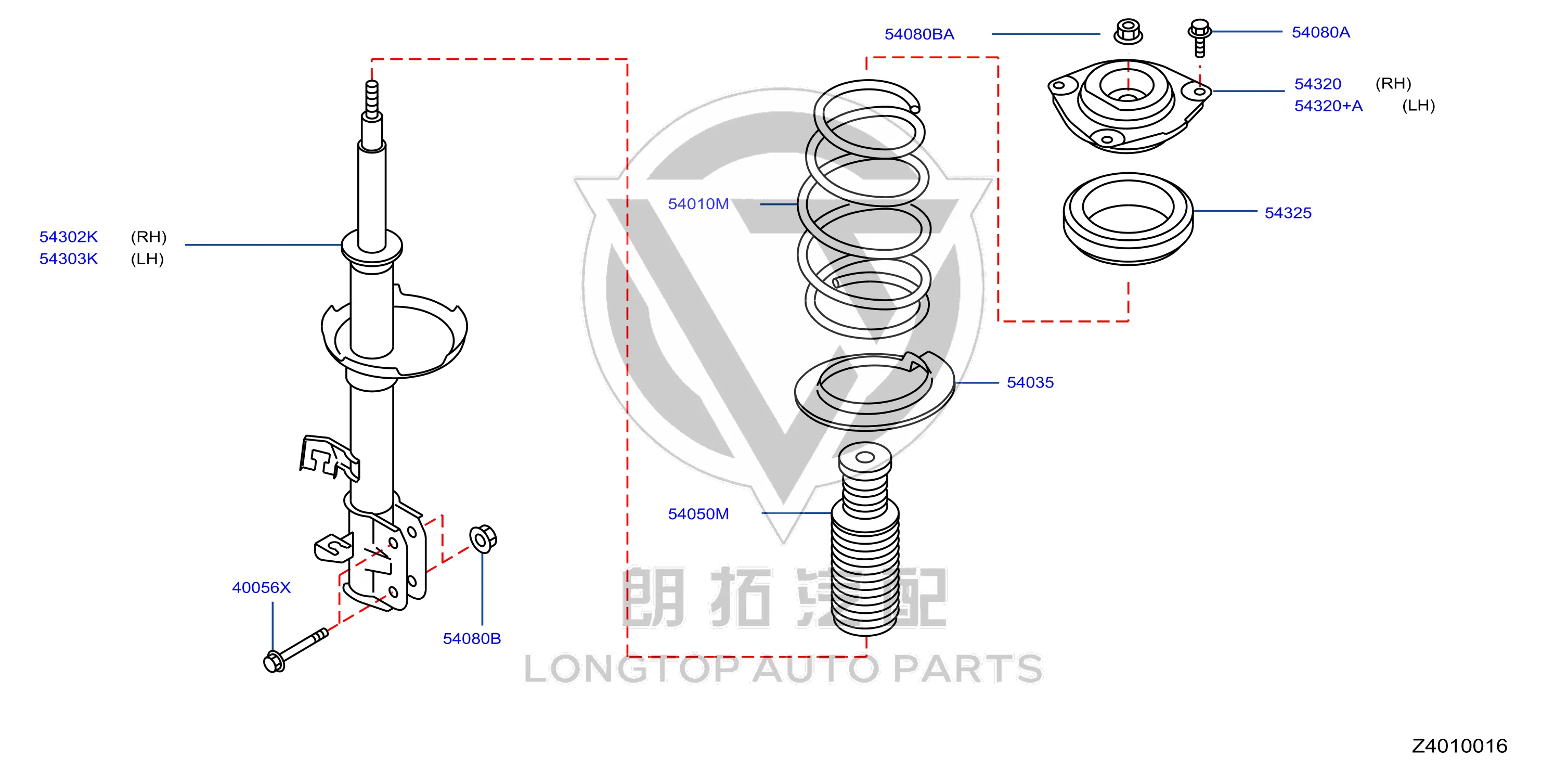 Front Shock Absorber Core (Right) 54302-3RA1A 543023RA1A for Nissan