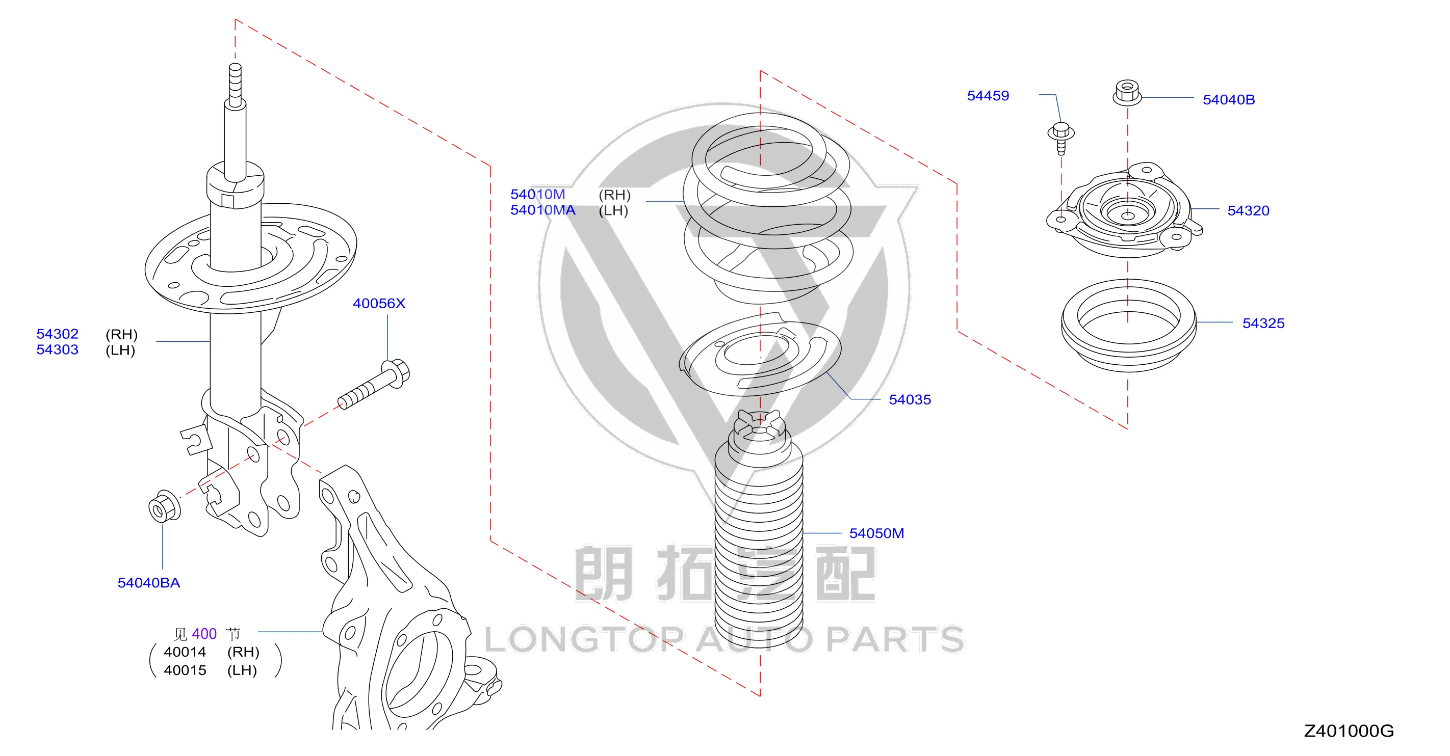 Front Shock Absorber Rubber 54320-JN00A 54320JN00A for Nissan
