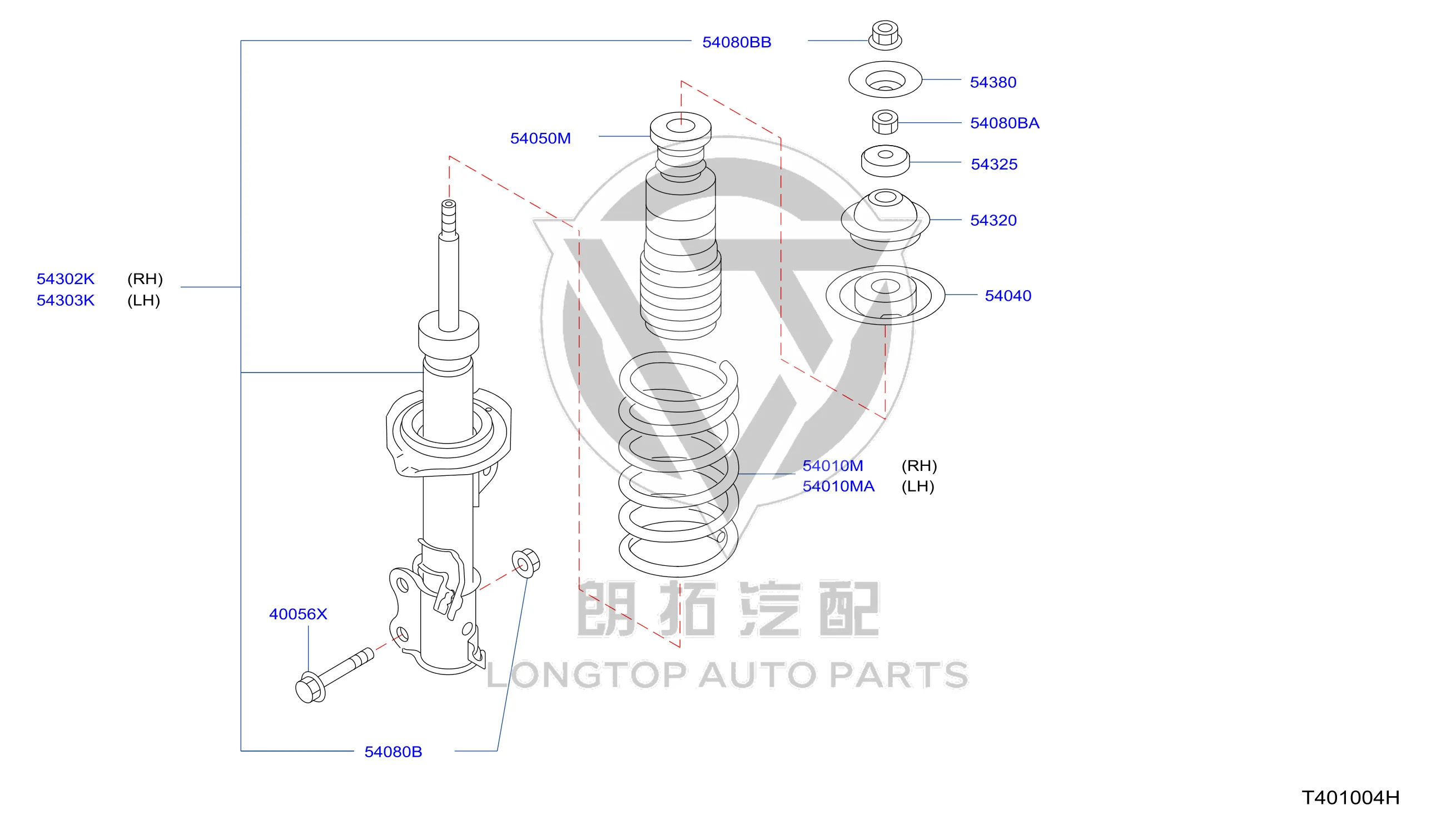 Front Shock Absorber Bearing 54325-1HA0A 543251HA0A for Nissan