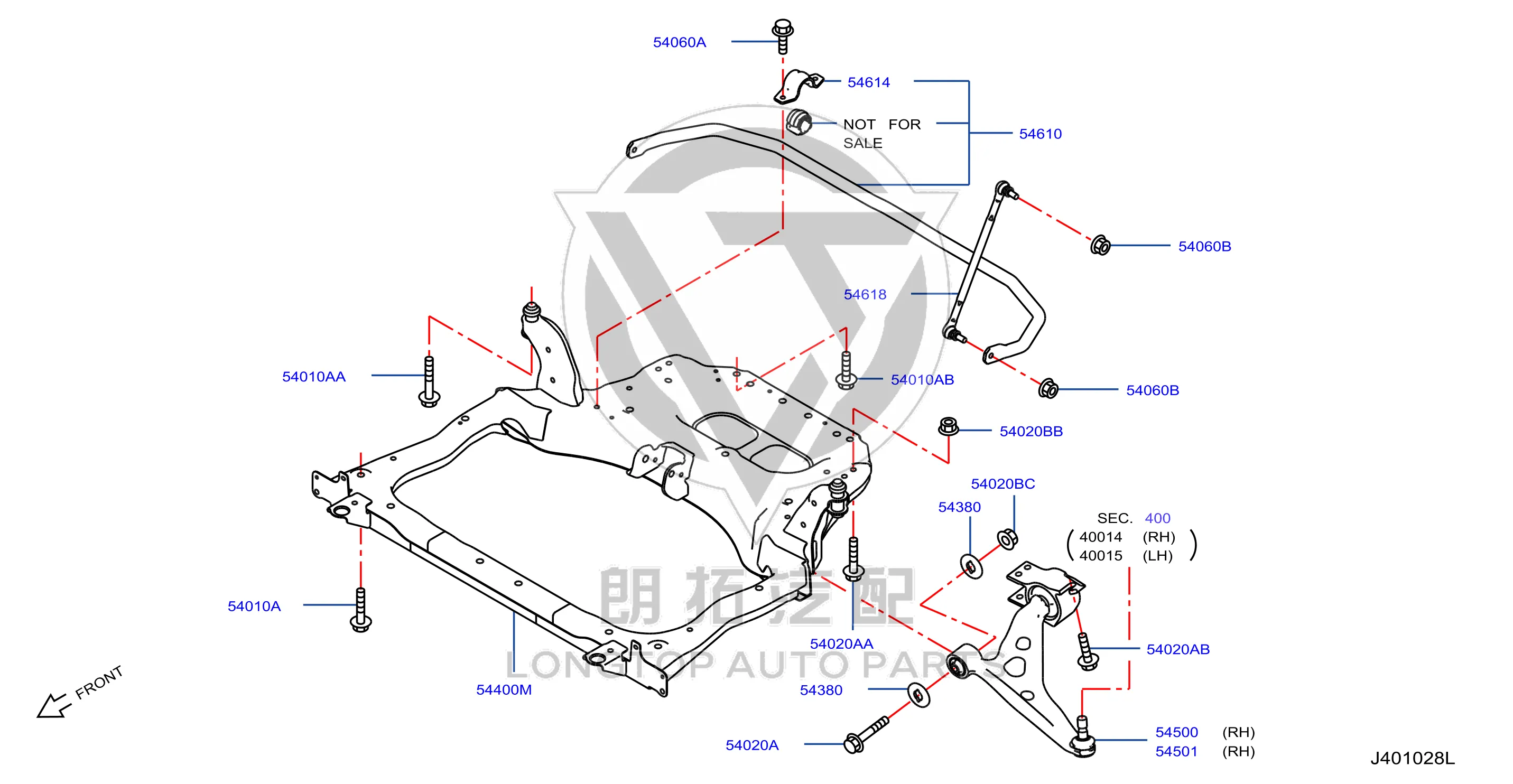 Front Balance Bar Ball Joint 54618-5NN0A 546185NN0A for Infiniti