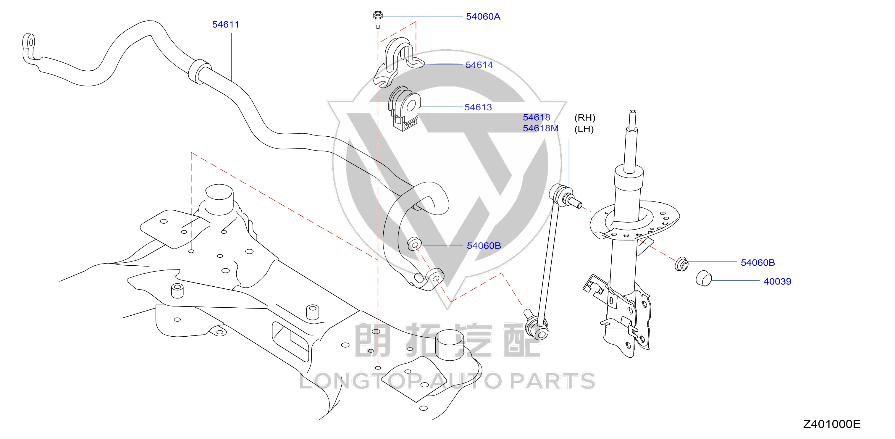Front Balance Bar Ball Joint 54668-JN00A 54668JN00A for Nissan