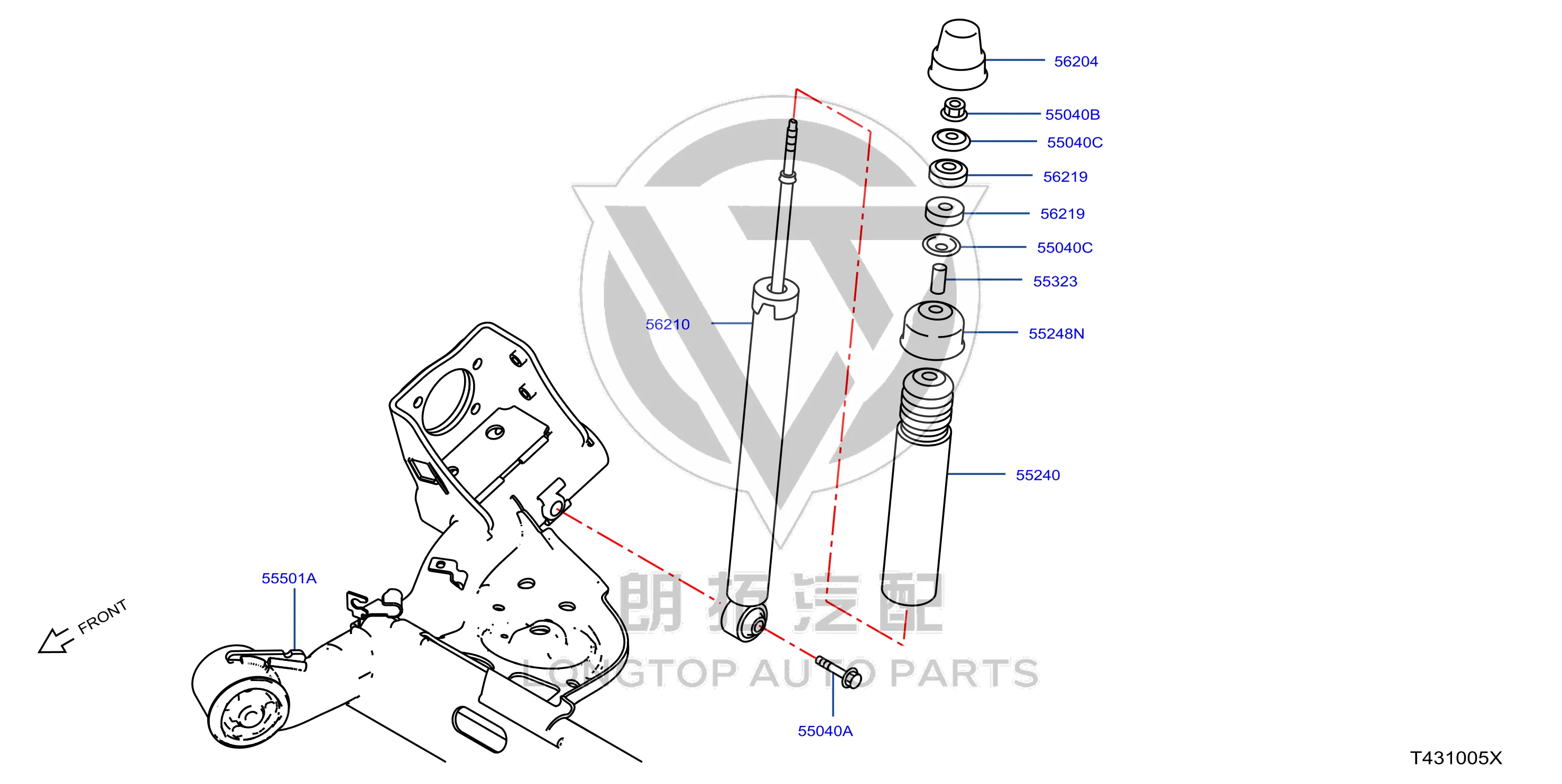 Rear Shock Absorber Top Rubber 56217-3DA0A 562173DA0A for Venucia