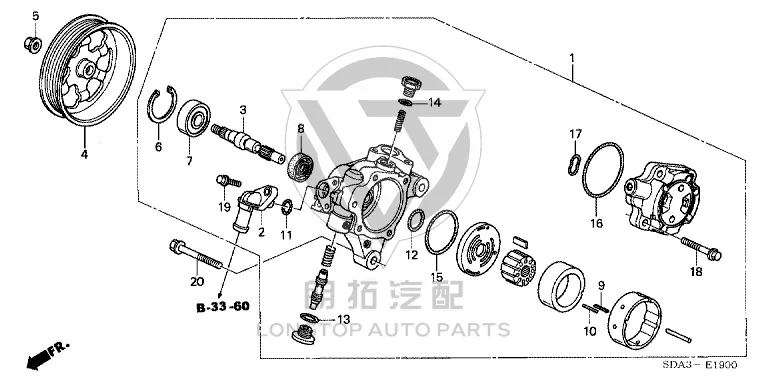 Power Steering Pump 56110-RAAA0 56110RAAA0 for Honda