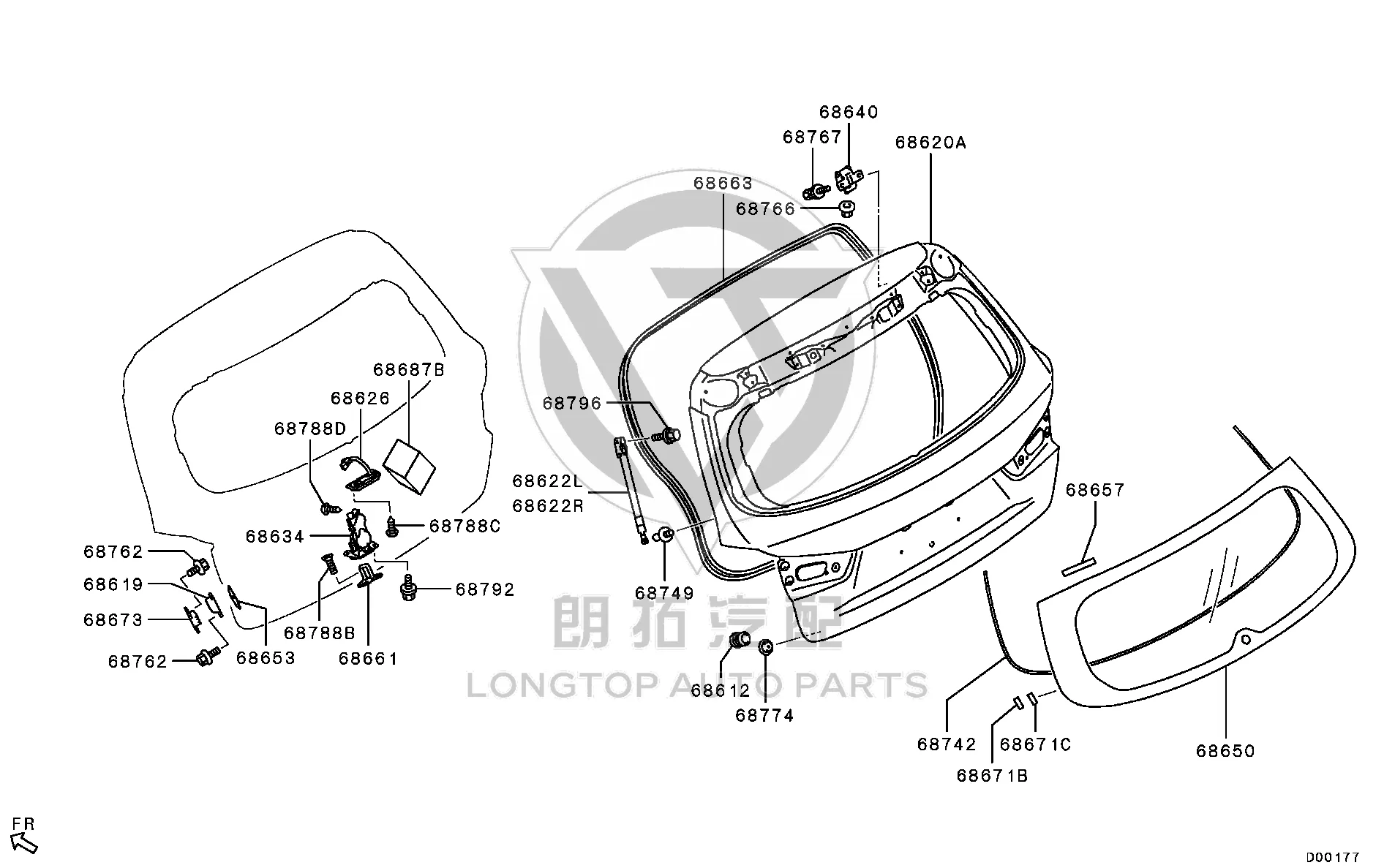 Tailgate Switch 5810A-091 5810A091 for Mitsubishi GA1W