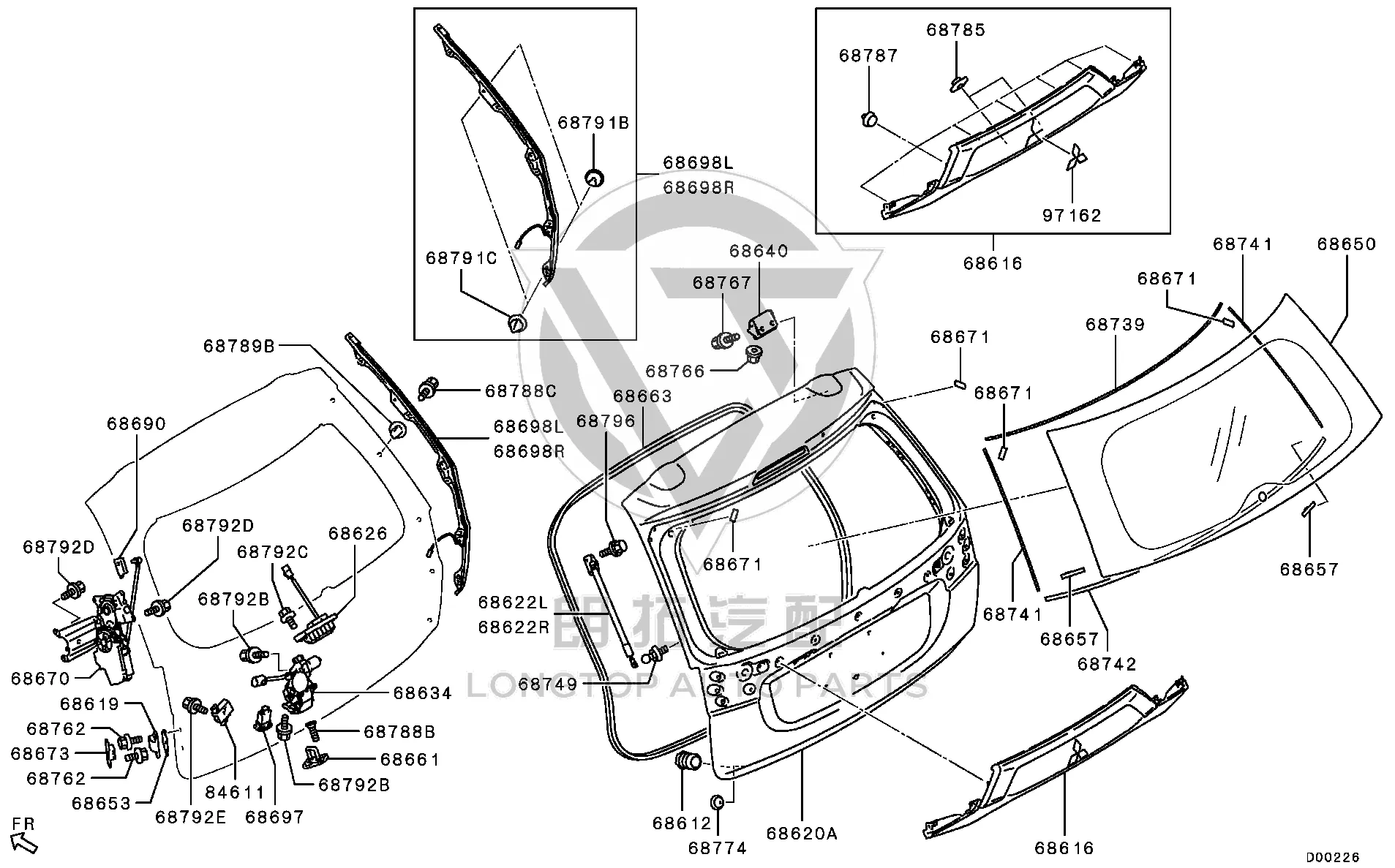 Tail lid close switch 5813A-167 5813A167 for Mitsubishi GF8W