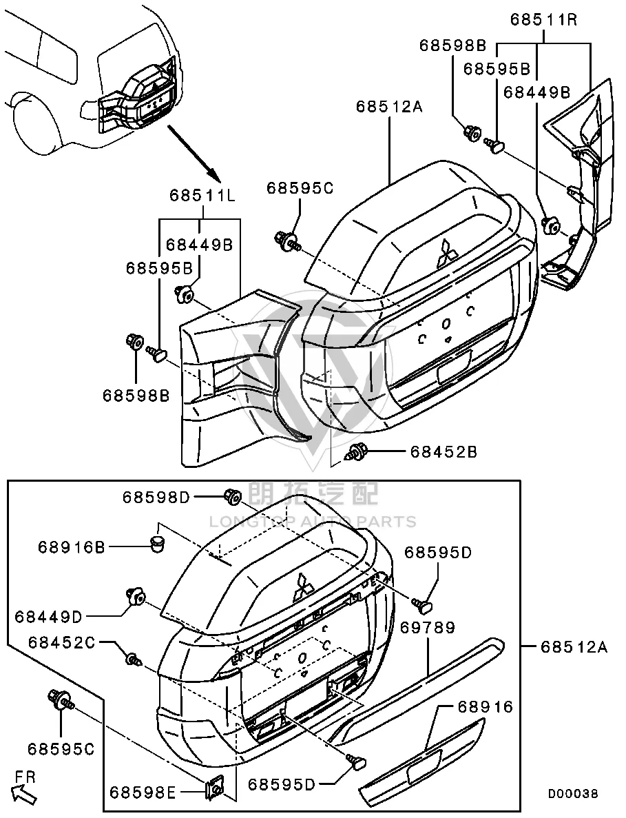 Nut MU440-01919 MU440019 for Mitsubishi V97W