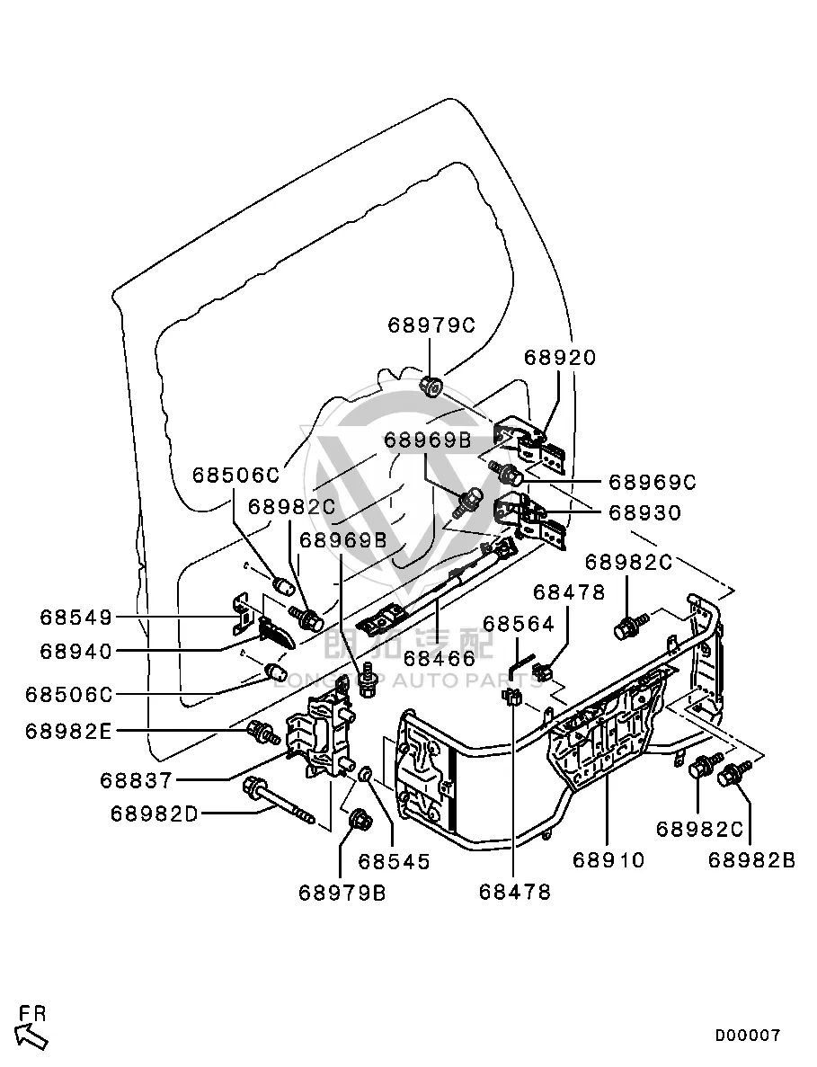 Bolt MU001-081 MU001081 for Mitsubishi V87W