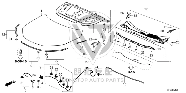 Front Hood Lock Assembly 74120-3A0A01 741203A0A01 for Honda