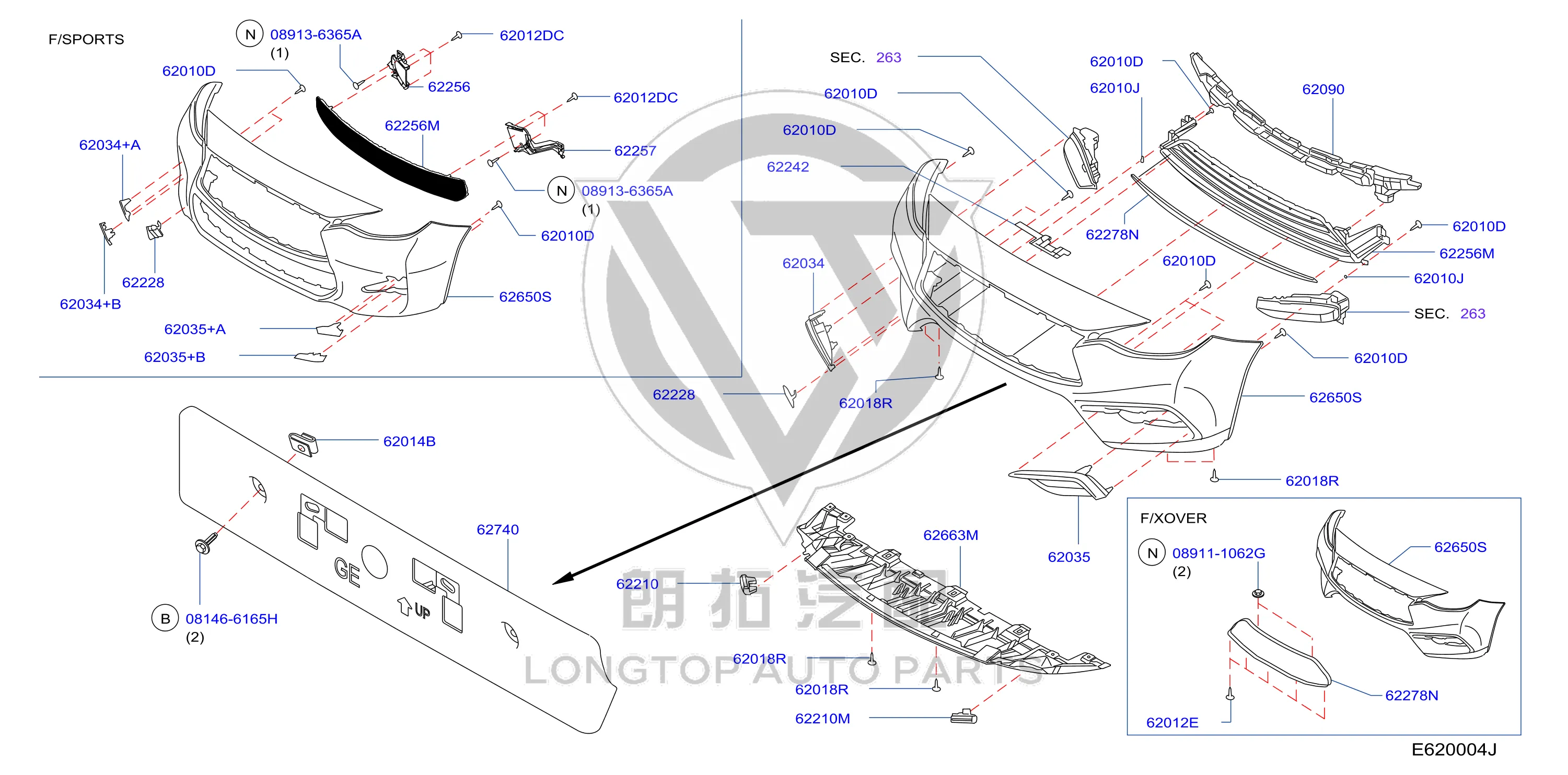 Front Bumper Skin 62022-5DM0H 620225DM0H for Infiniti
