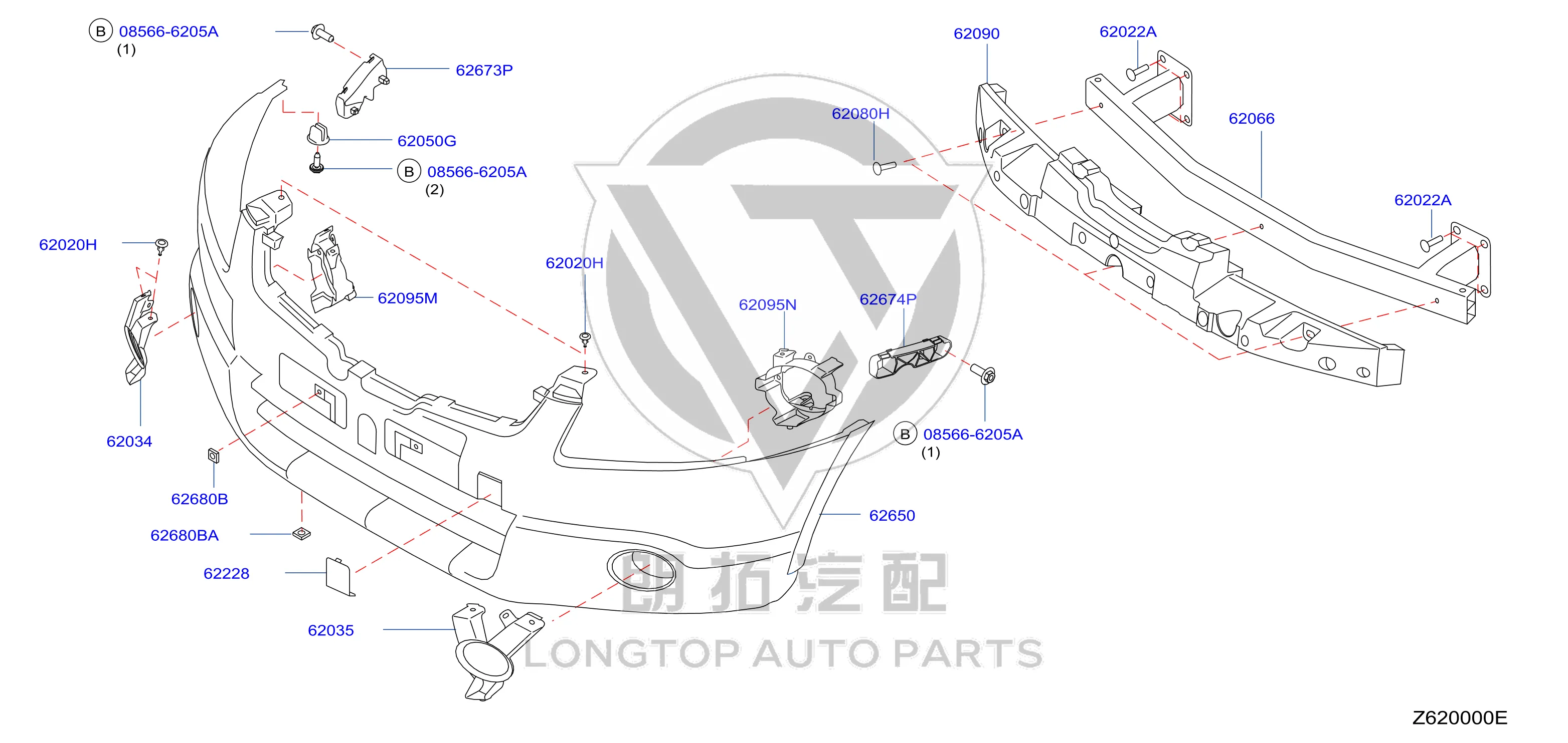Front Bumper Foam 62090-JE20A 62090JE20A for Nissan