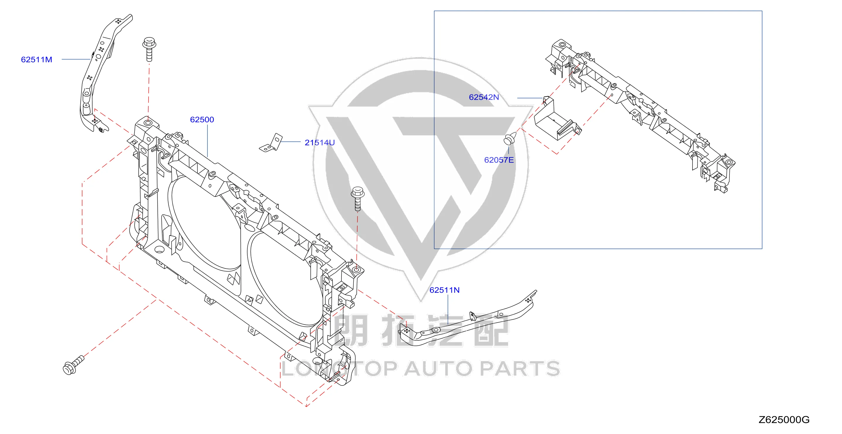 Headlight Mounting Bracket F2513-3TSMA F25133TSMA for Nissan