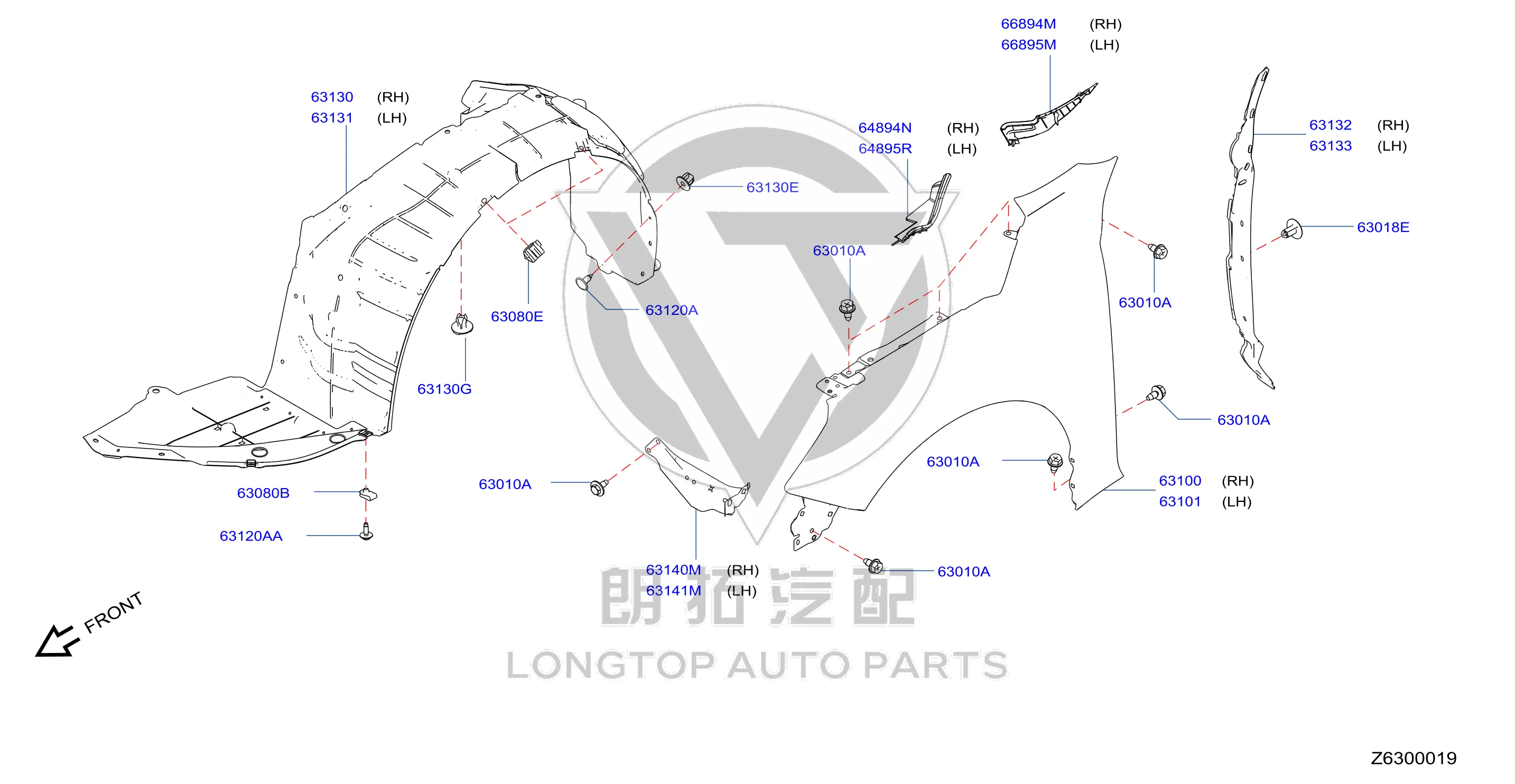 Front Fender Mounting Bracket Lower Left F3181-6CTMA F31816CTMA for Nissan