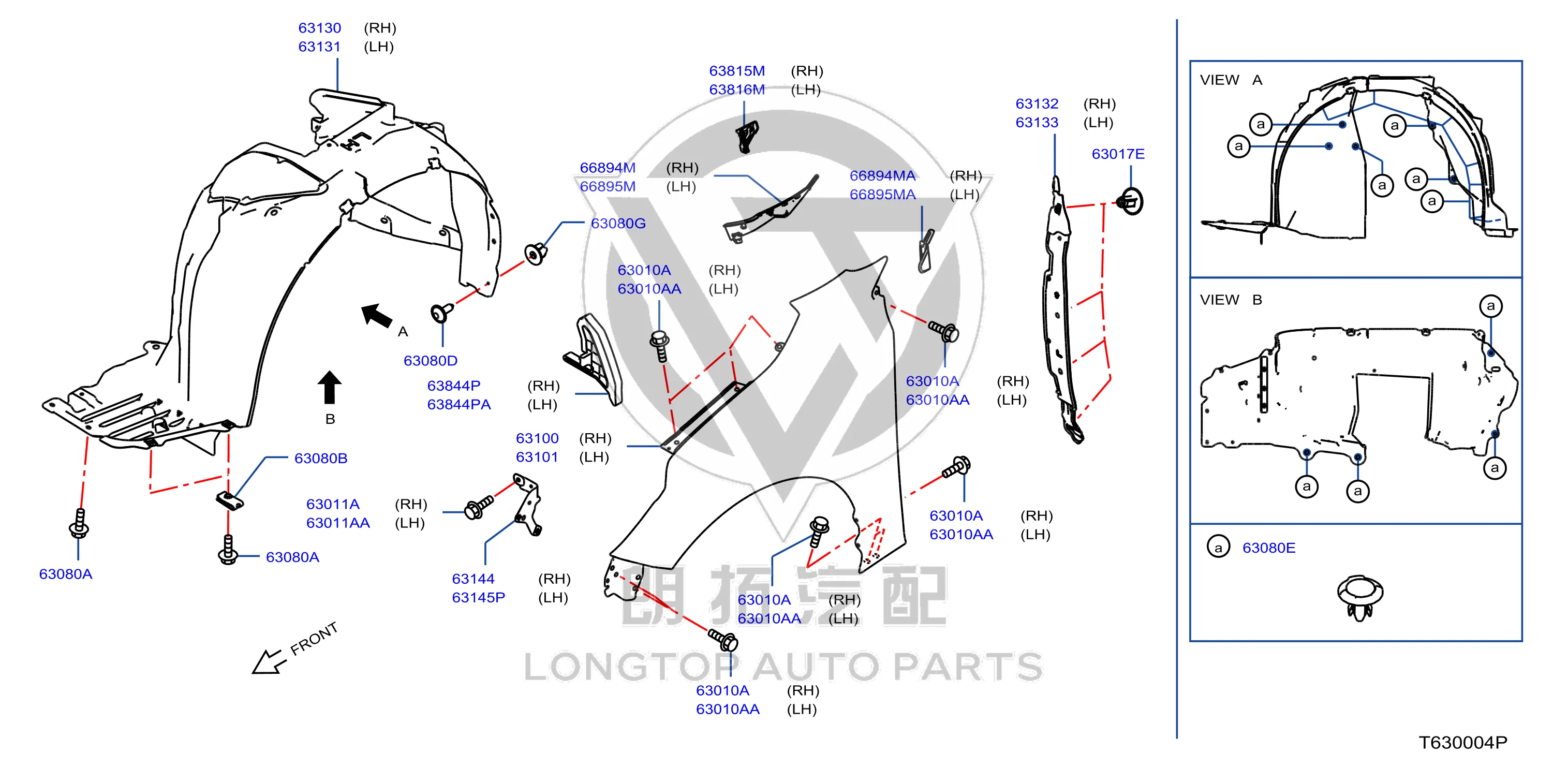 Front Fender Mounting Bracket F3160-6LAMA F31606LAMA for Nissan
