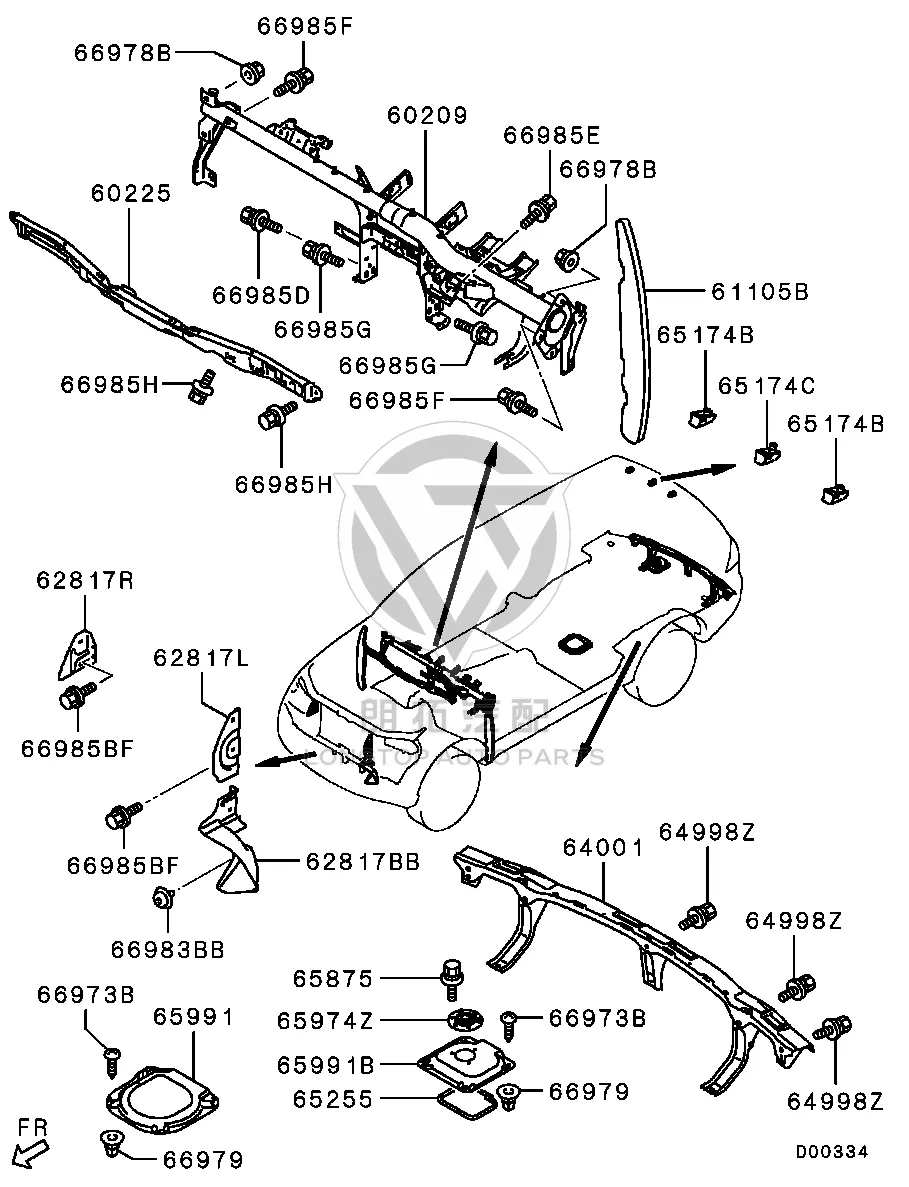Small bracket 6410A-809 6410A809 for Mitsubishi KG4W