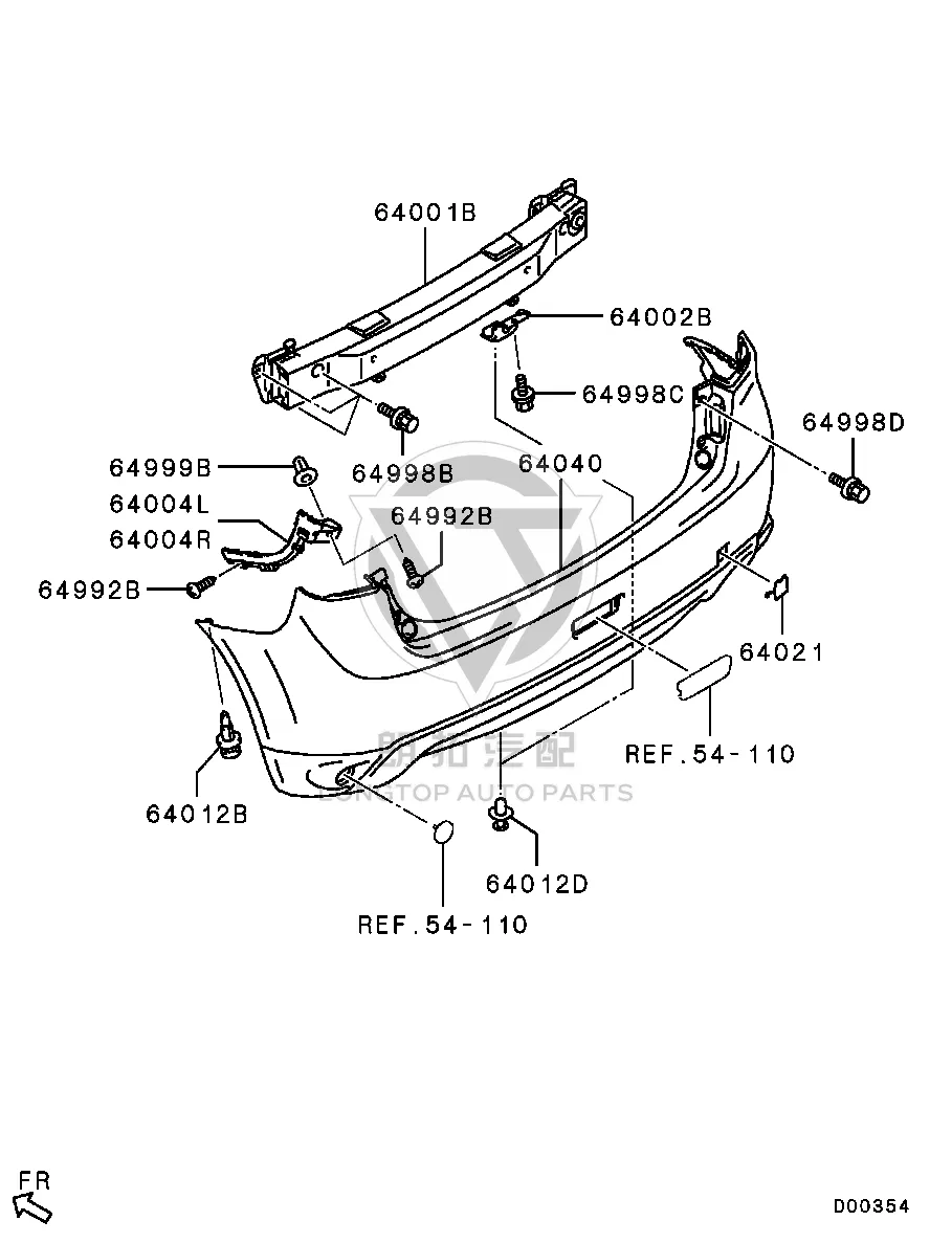 Rear Bumper Frame 6410D-123 6410D123 for Mitsubishi GA1W