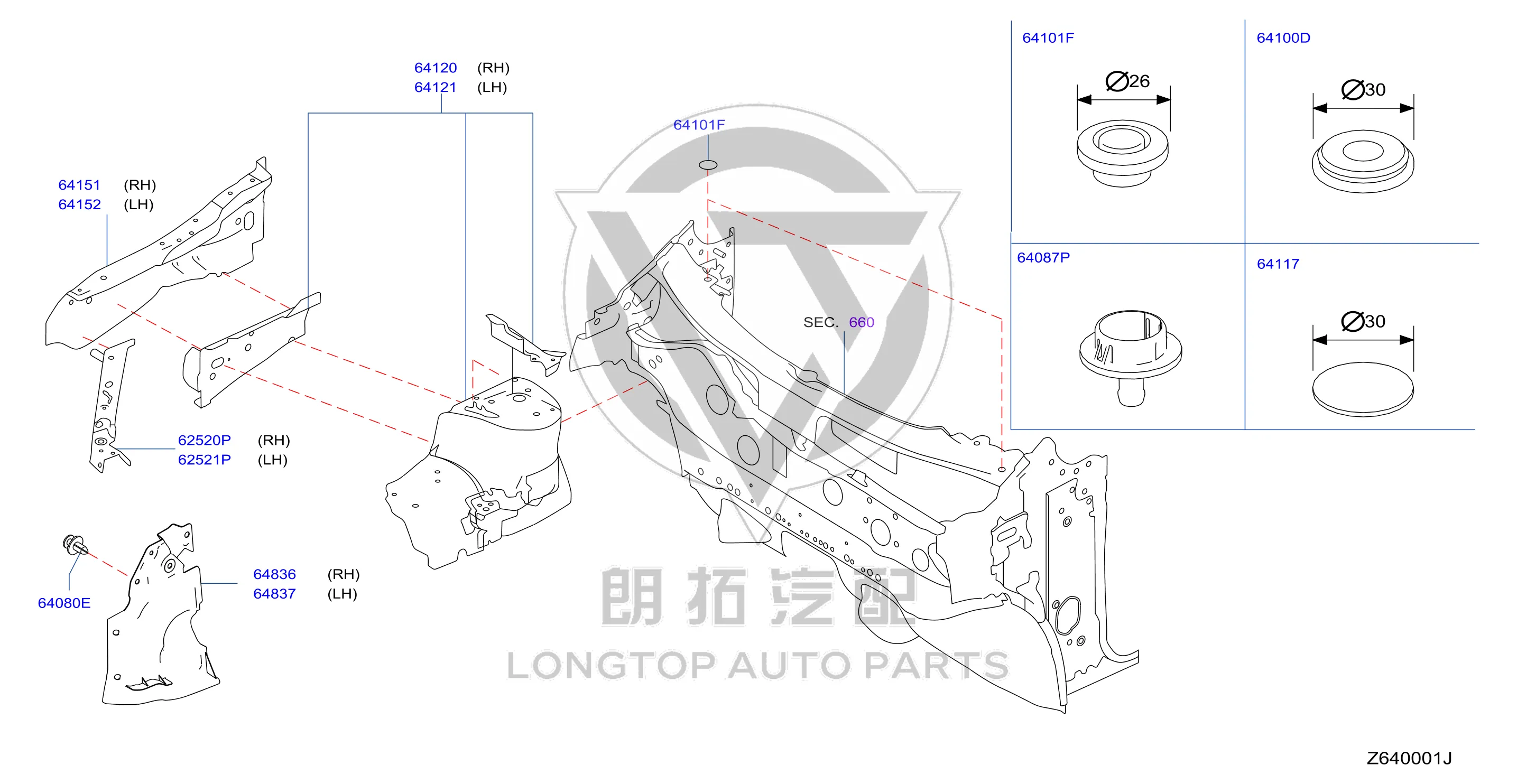 Front Spring Strut Mount (Left) F4121-4CLMA F41214CLMA for Nissan