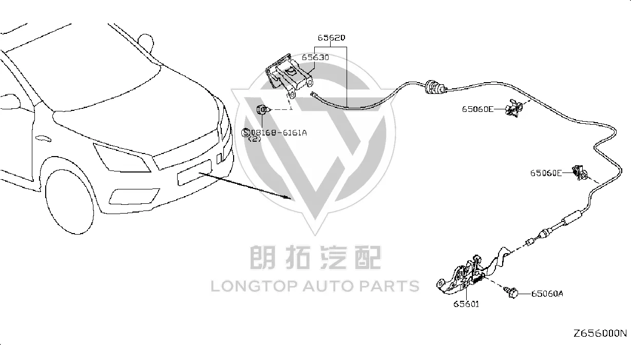 Front Hood Lock Assembly 65601-2FL0A 656012FL0A for Venucia