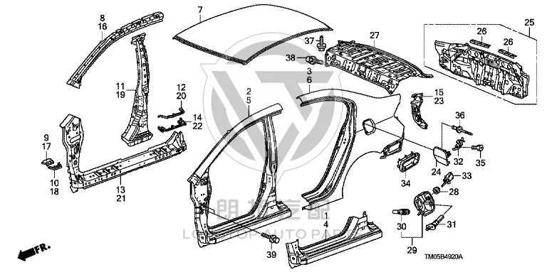 Rear Bumper Air Vent (Left) 75450-SDET00 75450SDET00 for Honda