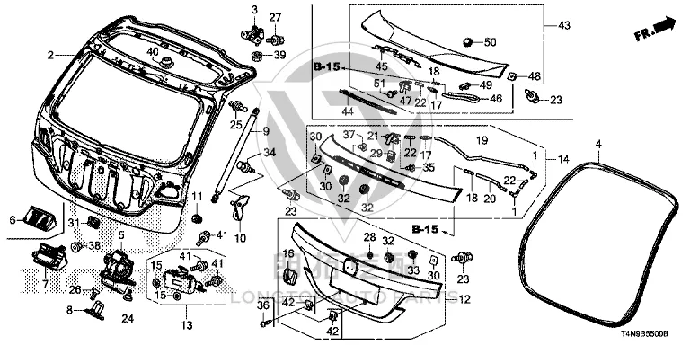 Tailgate Support Rod 74820-T4NH0 74820T4NH0 for Honda