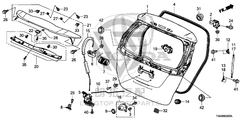 Tailgate Seal Strip 74440-T5A-003 74440T5A003 for Honda