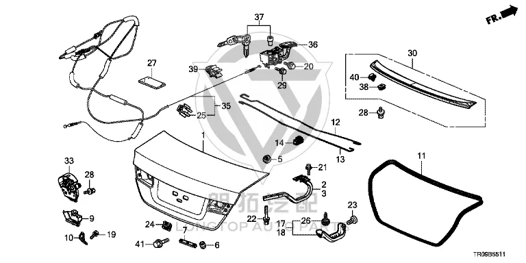 Tailgate Seal Strip 74865-TS6H01 74865TS6H01 for Honda