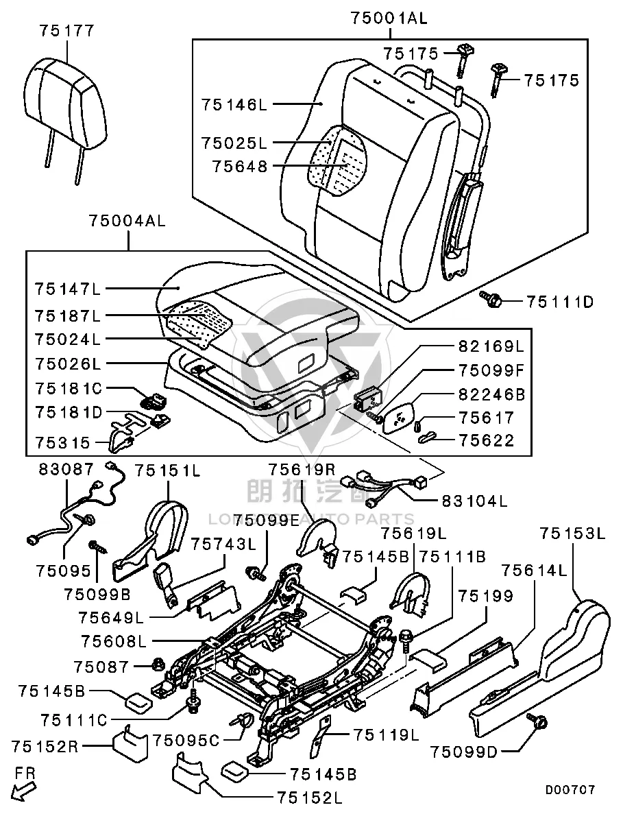 Driver’s Seat Adjustment Switch 6922A-053 6922A053 for Mitsubishi V97W